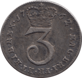 1762 MAUNDY THREE PENCE ( GVF ) 8 - MAUNDY ONE PENNY - Cambridgeshire Coins