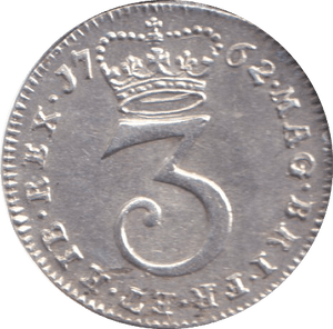 1762 MAUNDY THREEPENCE ( AUNC ) - MAUNDY THREEPENCE - Cambridgeshire Coins