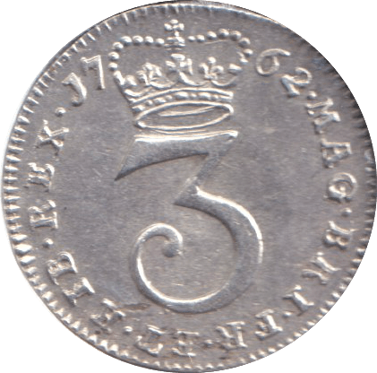 1762 MAUNDY THREEPENCE ( AUNC ) - MAUNDY THREEPENCE - Cambridgeshire Coins