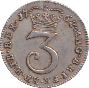 1762 MAUNDY THREEPENCE ( EF ) - MAUNDY THREEPENCE - Cambridgeshire Coins