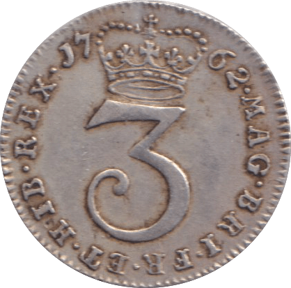 1762 MAUNDY THREEPENCE ( EF ) - MAUNDY THREEPENCE - Cambridgeshire Coins