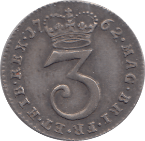 1762 MAUNDY THREEPENCE ( EF ) - MAUNDY THREEPENCE - Cambridgeshire Coins