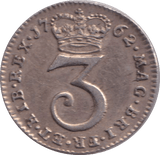 1762 MAUNDY THREEPENCE ( EF ) - MAUNDY THREEPENCE - Cambridgeshire Coins