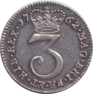 1762 MAUNDY THREEPENCE ( EF ) - MAUNDY THREEPENCE - Cambridgeshire Coins
