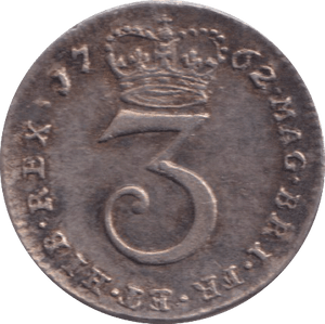 1762 MAUNDY THREEPENCE ( EF ) - MAUNDY THREEPENCE - Cambridgeshire Coins