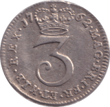 1762 MAUNDY THREEPENCE ( EF ) - MAUNDY THREEPENCE - Cambridgeshire Coins