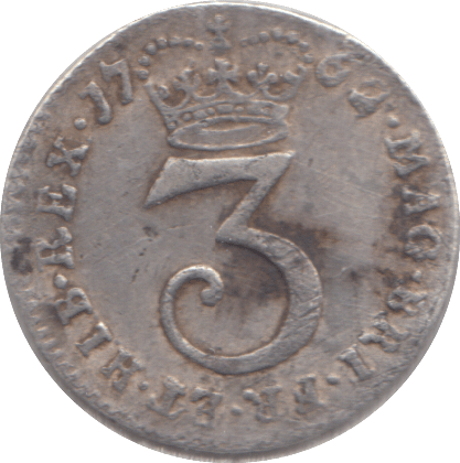 1762 MAUNDY THREEPENCE ( FINE ) - MAUNDY THREEPENCE - Cambridgeshire Coins