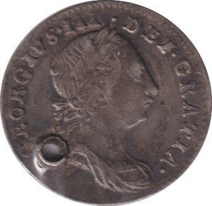 1762 MAUNDY THREEPENCE ( GVF ) HOLED - MAUNDY THREEPENCE - Cambridgeshire Coins