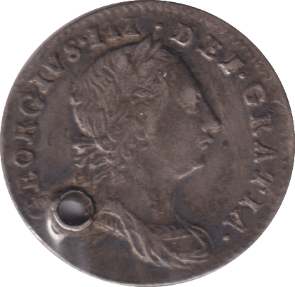 1762 MAUNDY THREEPENCE ( GVF ) HOLED - MAUNDY THREEPENCE - Cambridgeshire Coins