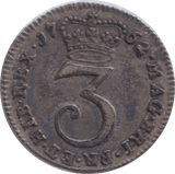 1762 MAUNDY THREEPENCE ( GVF ) - MAUNDY THREEPENCE - Cambridgeshire Coins