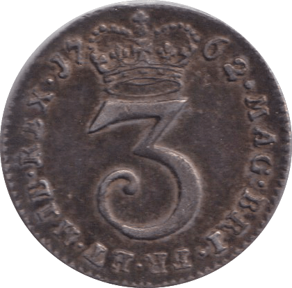 1762 MAUNDY THREEPENCE ( GVF ) - MAUNDY THREEPENCE - Cambridgeshire Coins