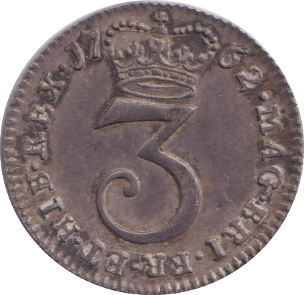 1762 MAUNDY THREEPENCE ( GVF ) - MAUNDY THREEPENCE - Cambridgeshire Coins