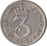 1762 MAUNDY THREEPENCE ( GVF ) - MAUNDY THREEPENCE - Cambridgeshire Coins