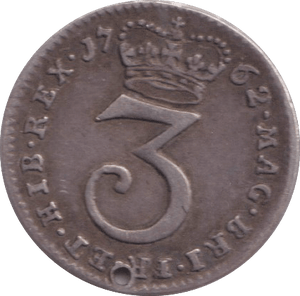 1762 MAUNDY THREEPENCE ( VF ) HOLED - MAUNDY THREEPENCE - Cambridgeshire Coins