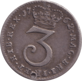 1762 MAUNDY THREEPENCE ( VF ) HOLED - MAUNDY THREEPENCE - Cambridgeshire Coins