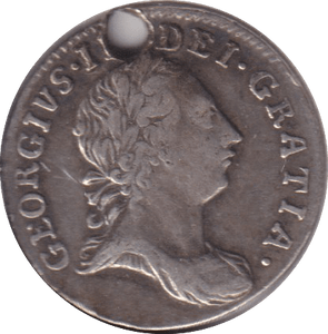 1762 MAUNDY THREEPENCE ( VF ) HOLED - MAUNDY THREEPENCE - Cambridgeshire Coins