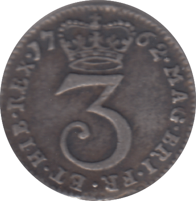 1762 MAUNDY THREEPENCE ( VF ) - MAUNDY THREEPENCE - Cambridgeshire Coins