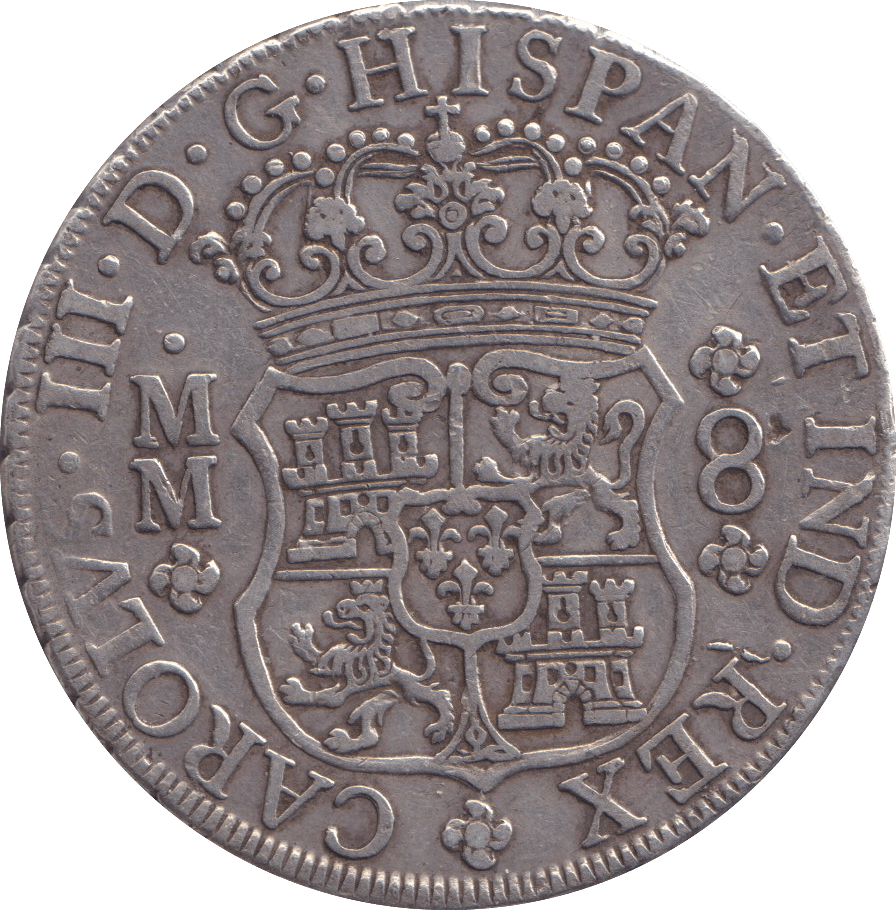 1762 SILVER 8 REALES MEXICO SPANISH COLONY - SILVER WORLD COINS - Cambridgeshire Coins