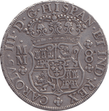 1762 SILVER 8 REALES MEXICO SPANISH COLONY - SILVER WORLD COINS - Cambridgeshire Coins