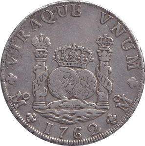 1762 SILVER 8 REALES MEXICO SPANISH COLONY - SILVER WORLD COINS - Cambridgeshire Coins