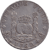 1762 SILVER 8 REALES MEXICO SPANISH COLONY - SILVER WORLD COINS - Cambridgeshire Coins