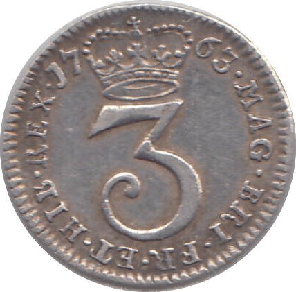 1763 MAUNDY THREEPENCE ( GVF ) 6 - MAUNDY THREEPENCE - Cambridgeshire Coins