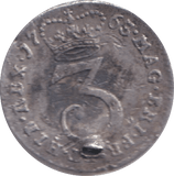 1763 MAUNDY THREEPENCE ( GVF ) HOLED - MAUNDY THREEPENCE - Cambridgeshire Coins