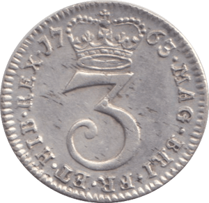 1763 MAUNDY THREEPENCE ( GVF ) - MAUNDY THREEPENCE - Cambridgeshire Coins