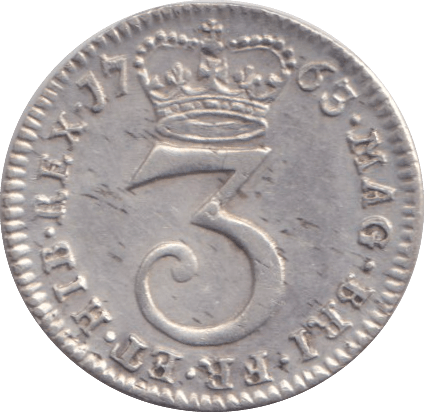1763 MAUNDY THREEPENCE ( GVF ) - MAUNDY THREEPENCE - Cambridgeshire Coins