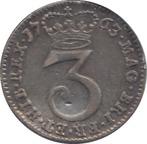 1763 MAUNDY THREEPENCE ( VF ) - MAUNDY THREEPENCE - Cambridgeshire Coins