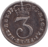 1763 MAUNDY THREEPENCE ( VF ) - MAUNDY THREEPENCE - Cambridgeshire Coins