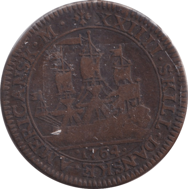 1764 24 SHILLINGS DANISH WEST INDIES - WORLD COINS - Cambridgeshire Coins