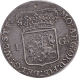 1765 SILVER ONE GLUDEN NETHERLANDS - SILVER WORLD COINS - Cambridgeshire Coins