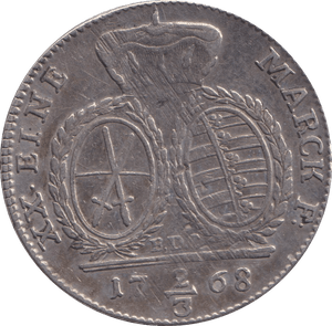 1768 SILVER 2/3 THALER GERMANY - SILVER WORLD COINS - Cambridgeshire Coins