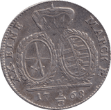 1768 SILVER 2/3 THALER GERMANY - SILVER WORLD COINS - Cambridgeshire Coins