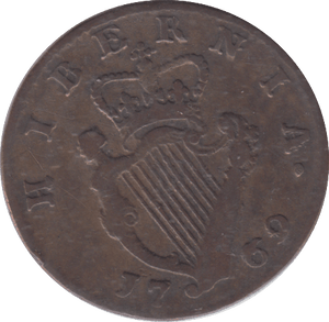 1769 IRELAND HALF PENNY - WORLD COINS - Cambridgeshire Coins