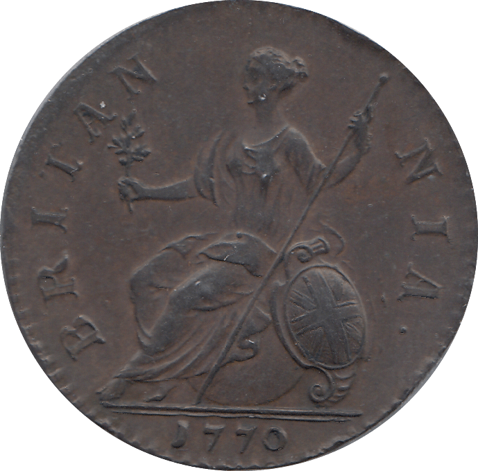 1770 HALF PENNY (AUNC) - HALFPENNY - Cambridgeshire Coins