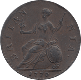 1770 HALF PENNY (AUNC) - HALFPENNY - Cambridgeshire Coins