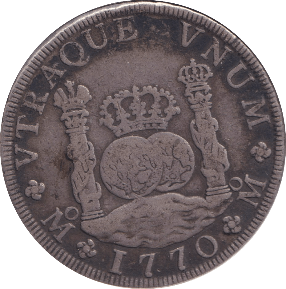 1770 SILVER 8 REALES MEXICO SPANISH COLONY - SILVER WORLD COINS - Cambridgeshire Coins