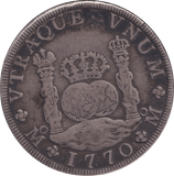 1770 SILVER 8 REALES MEXICO SPANISH COLONY - SILVER WORLD COINS - Cambridgeshire Coins