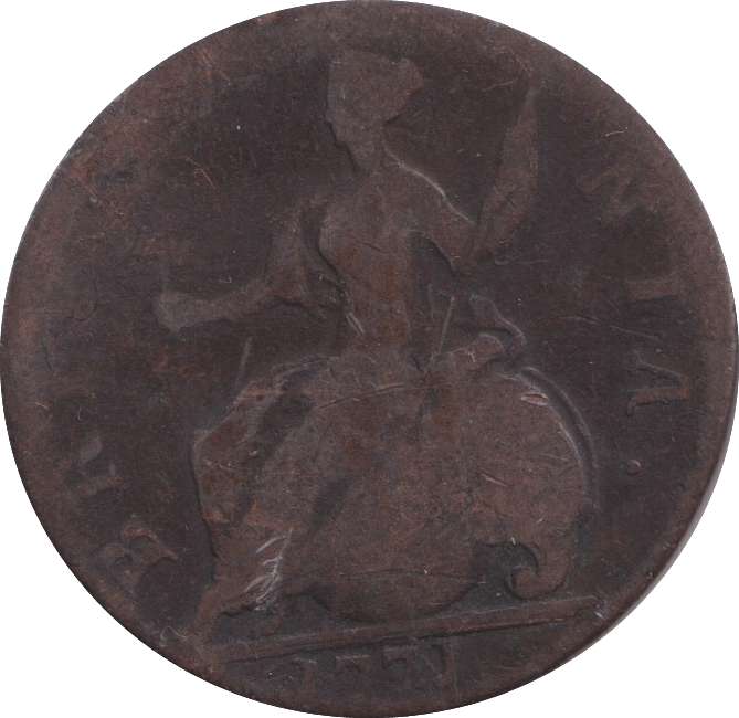 1771 PENNY GEORGE III ( FINE) - PENNY - Cambridgeshire Coins