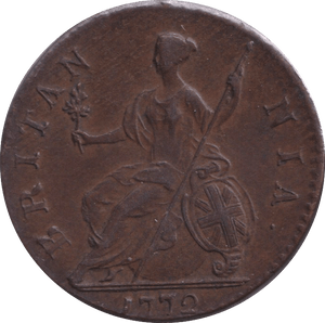 1772 HALFPENNY ( AUNC ) - HALFPENNY - Cambridgeshire Coins