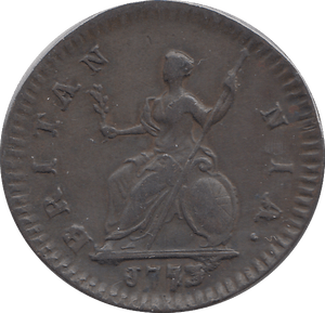 1773 FARTHING ( EF ) - FARTHING - Cambridgeshire Coins