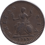 1773 FARTHING ( EF ) - FARTHING - Cambridgeshire Coins