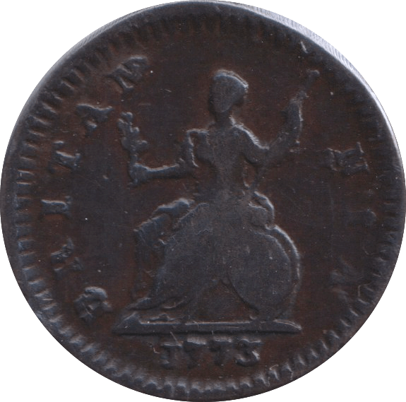 1773 FARTHING ( FINE ) - FARTHING - Cambridgeshire Coins