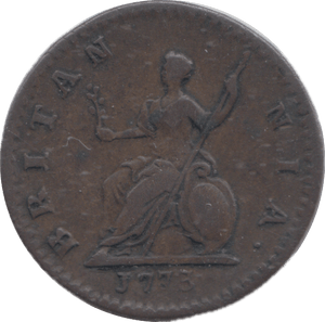 1773 FARTHING ( GVF ) - FARTHING - Cambridgeshire Coins