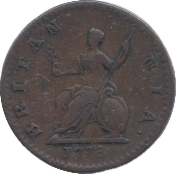 1773 FARTHING ( GVF ) - FARTHING - Cambridgeshire Coins