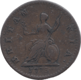 1773 FARTHING ( GVF ) - FARTHING - Cambridgeshire Coins