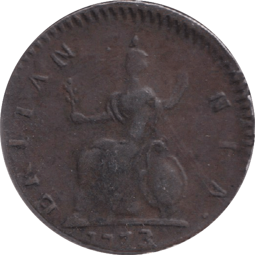 1773 FARTHING ( VF ) - FARTHING - Cambridgeshire Coins