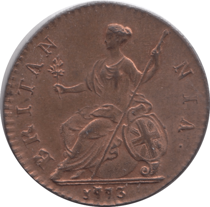 1773 HALFPENNY ( UNC ) - Halfpenny - Cambridgeshire Coins